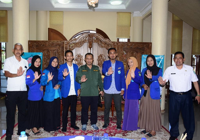 Wakil Bupati Bengkalis Bagus Santoso menerima audiensi Pengurus Cabang Pergerakan Mahasiswa Islam Indonesia (PC PMII) Kabupaten Bengkalis di rumah dinas Wakil Bupati Bengkalis, Rabu (29/6/2022).